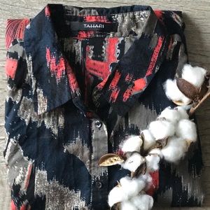 Tahari Classic Button-Down Cotton Shirt